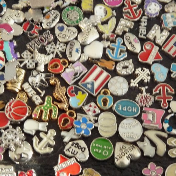 💟 - 350pcs Floating Locket Charms Assorted Mix - Picture 8 of 16